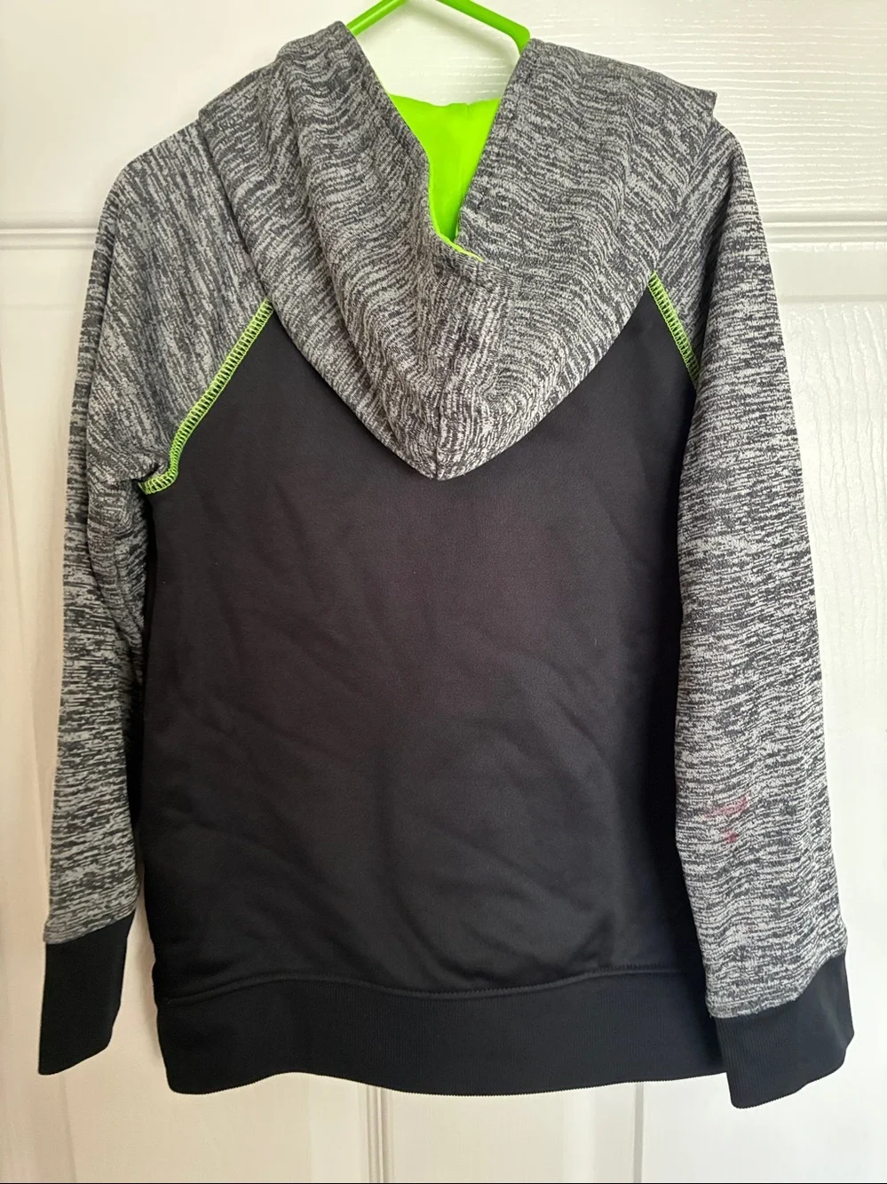 Star Wars Black, Gray & Neon Green Lightsaber Pullover Hoodie Size 6